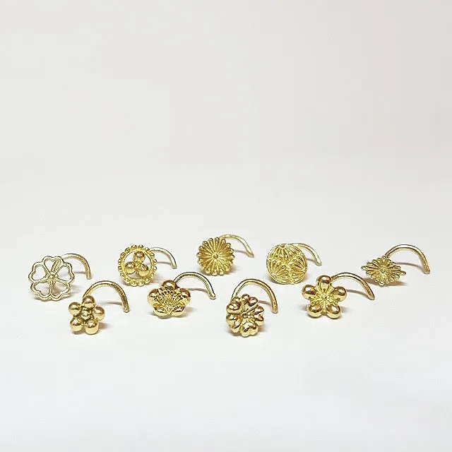 14k Gold Small Stud Earrings | Celestial