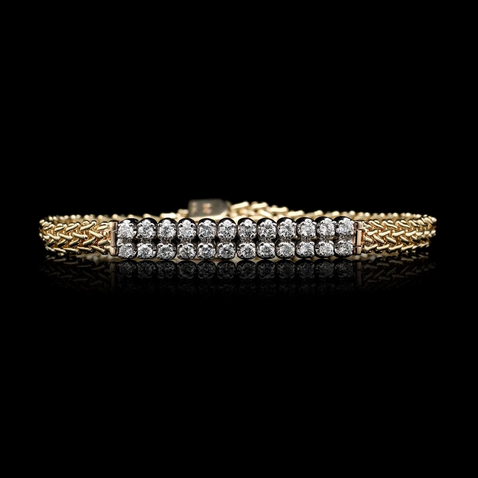 14K Two-tone Gold Estate Diamond Bracelet