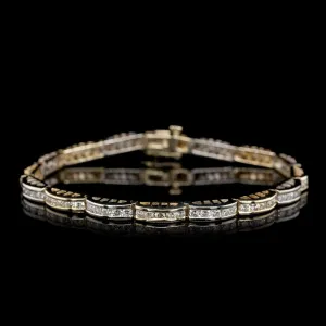 14K Two-tone Gold Estate Diamond Bracelet
