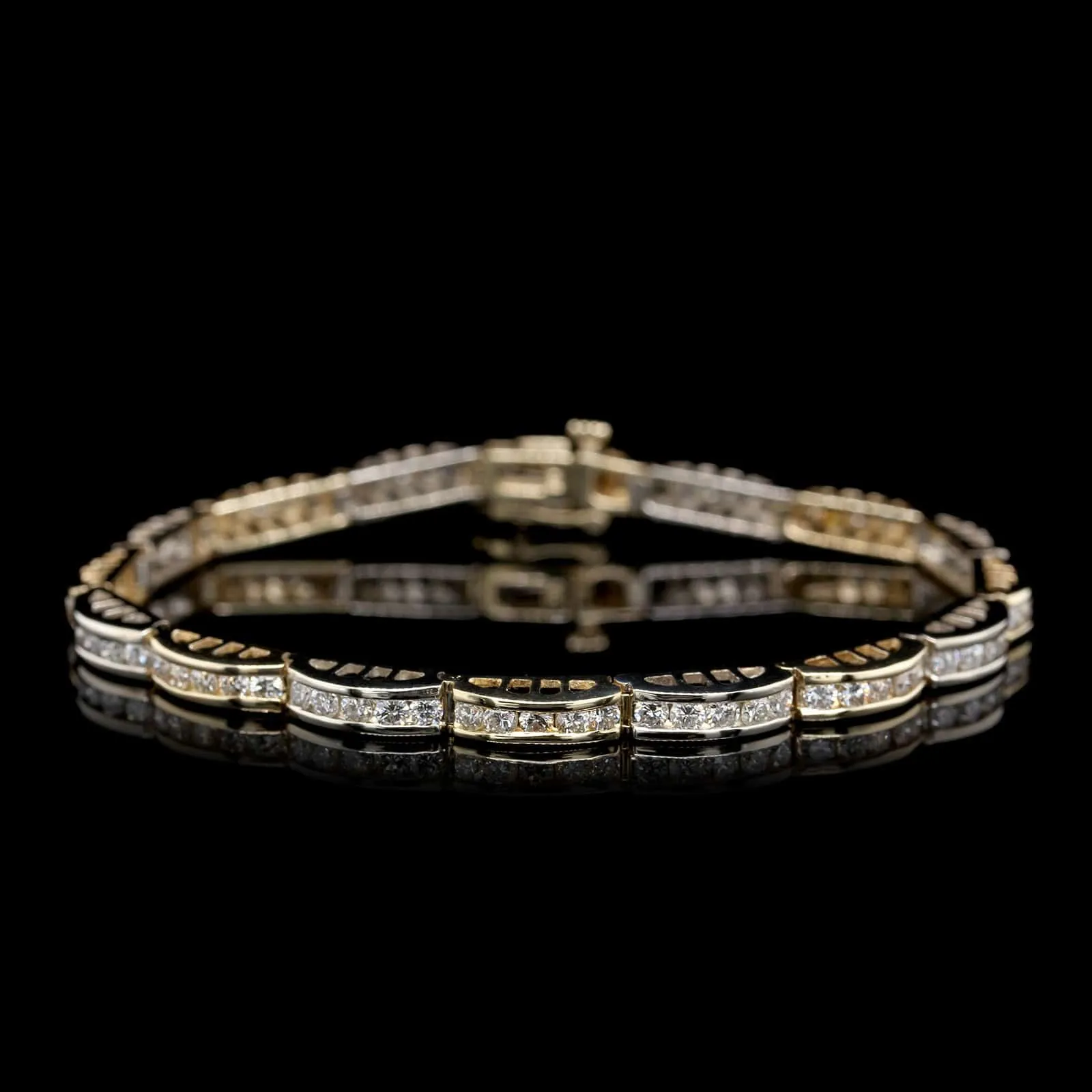 14K Two-tone Gold Estate Diamond Bracelet