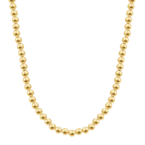 6mm Gold Bead Ball Necklace