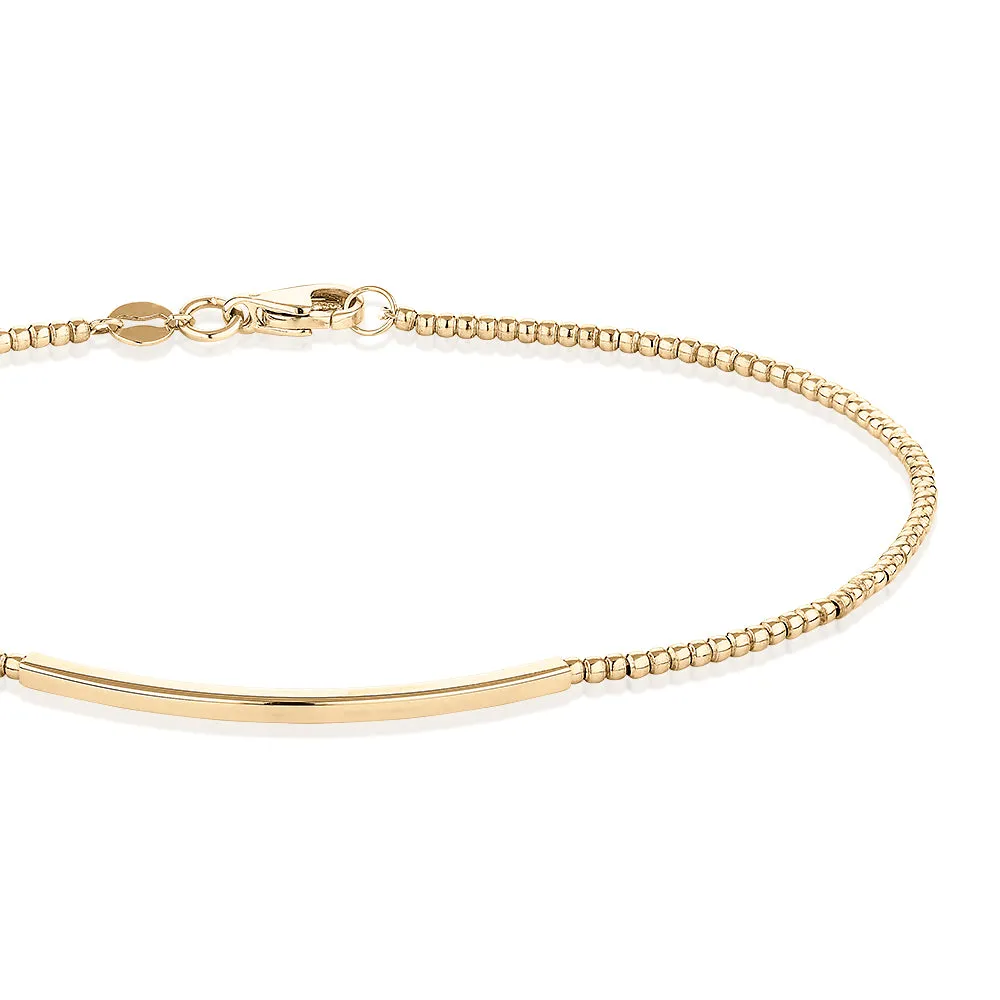 Bracelet in 10 carat yellow gold