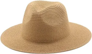 Breathable Straw fedora Khaki