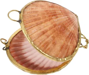 Cabilock Shell Shape Jewelry Box Ring Earrings Necklace Storage Organizer Case Treasure Chest Trinket Keepsake Box for Women And Girls