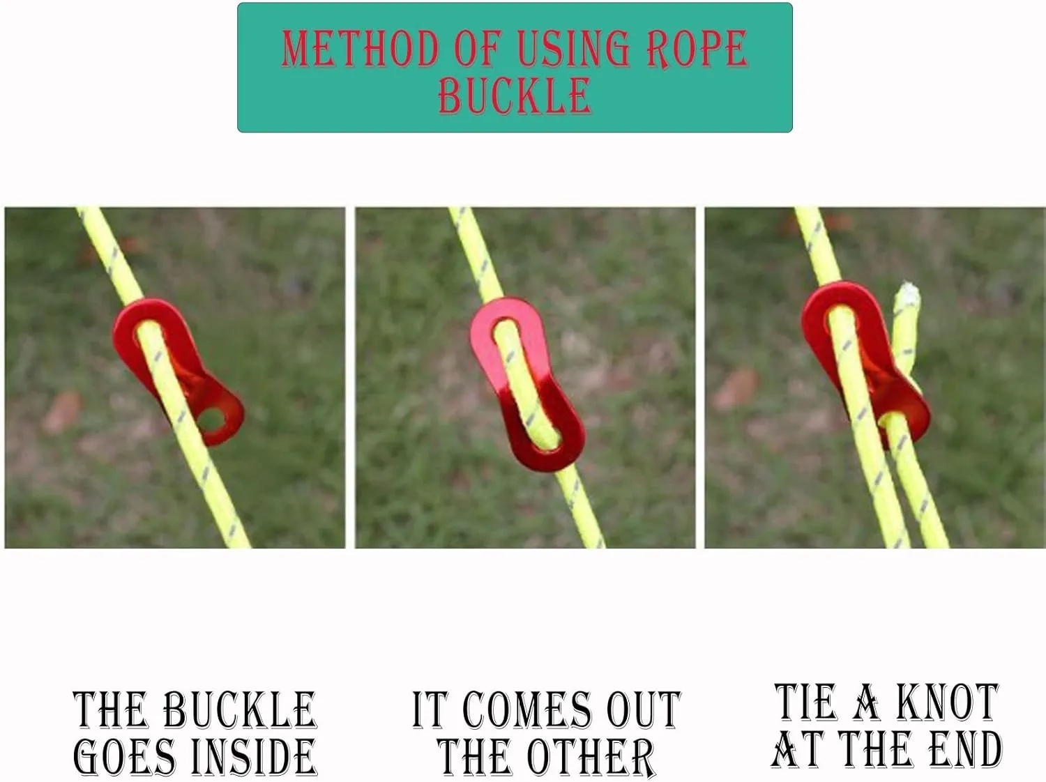 Camping Tent Guy Ropes, AOPANDA Outdoor Guy Lines Tent Cords, with Aluminum Alloy Buckle for Camping Rope, Suitable for Camping, Hiking, Outdoor Sports(4mm,13ft4pack)