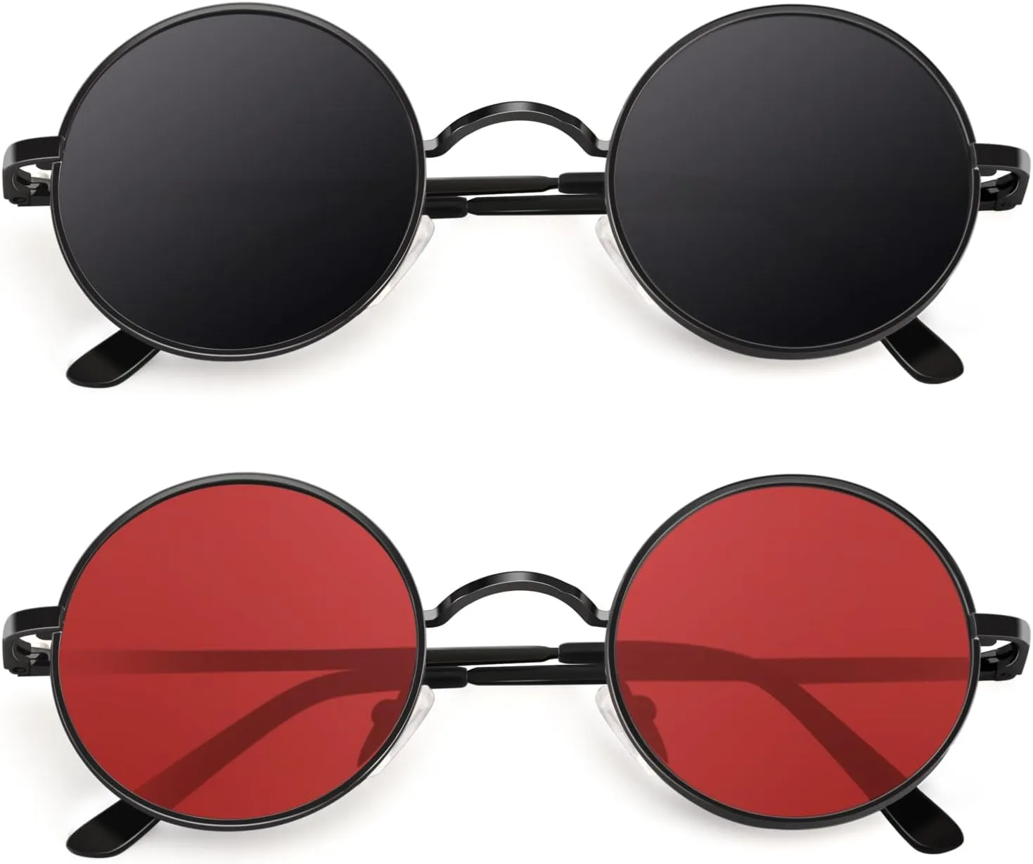 CGID Retro Round Polarized Sunglasses Mens Womens Circle Metal Hippie Shades UV400 Protection E01