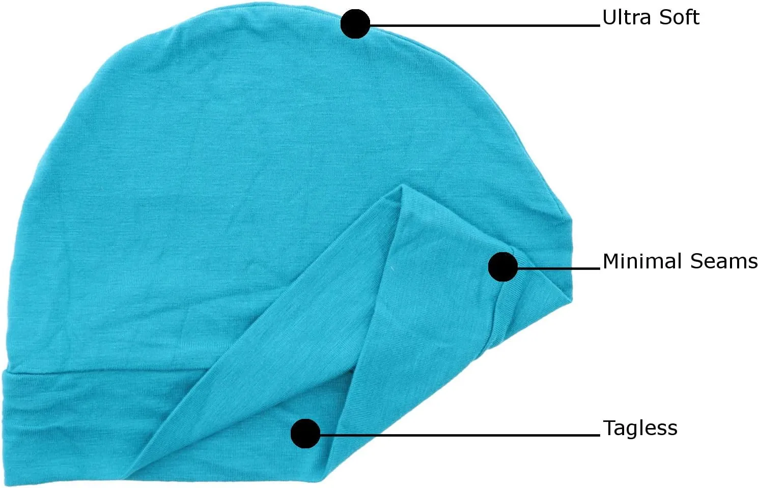 Chemo Beanie Sleep Cap with Red Stud Anchor Applique