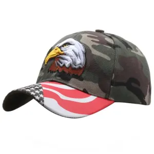 CoolCustomize Eagle Flag Pentagram Embroidered Baseball Cap Duck Cap Sun Hat