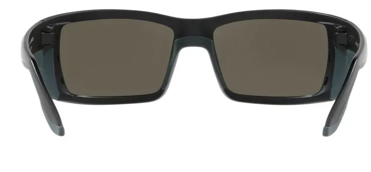 Costa Del Mar Mens Permit Matte Black Frame - Blue Mirror 580 Glass Lens - Polarized Sunglasses