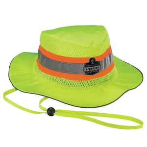 Ergodyne Chill-Its 8935MF Evaporative Class Hi-Vis Microfiber Cooling Ranger Sun Hat - Lime