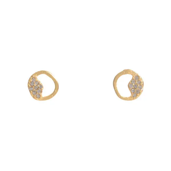Gina Riley Small Apple Crystal Stud Earrings RR554