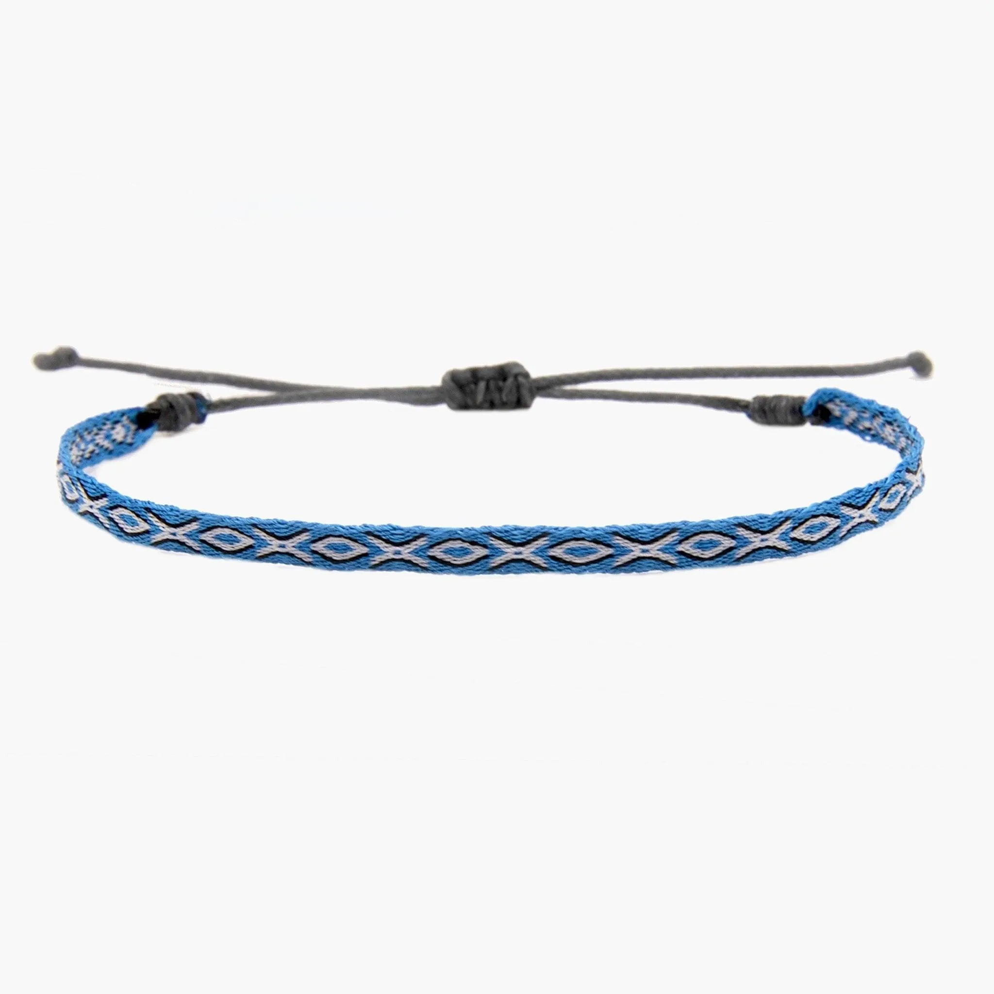 Handmade Purnama Bracelet (Santorini Blue/White)