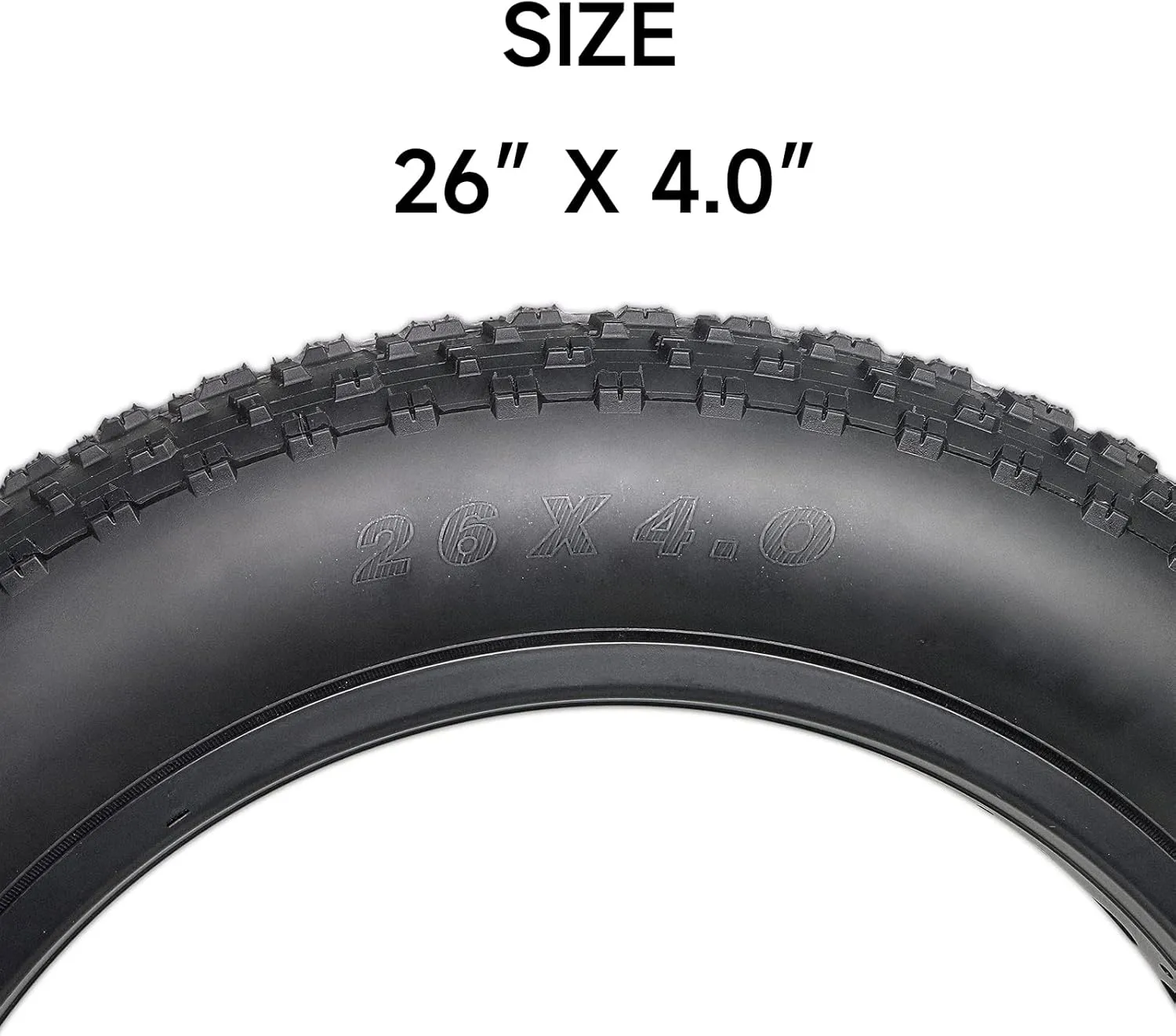 Hycline Fat Bike Replacement Tire: 20x4.0/26x4.0 Inch Puncture Resistant Folding MTB Bicycle Tires, All Terrain High-Density Bike Tires with Street or Trail Riding