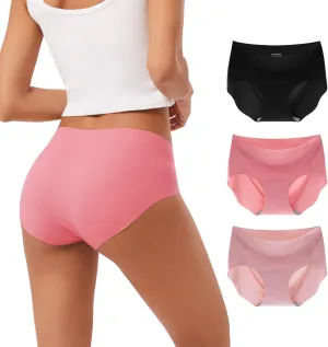 INNERSY Women's Seamless No Show Hipster Panties Invisible Light Underwear 3-Pack