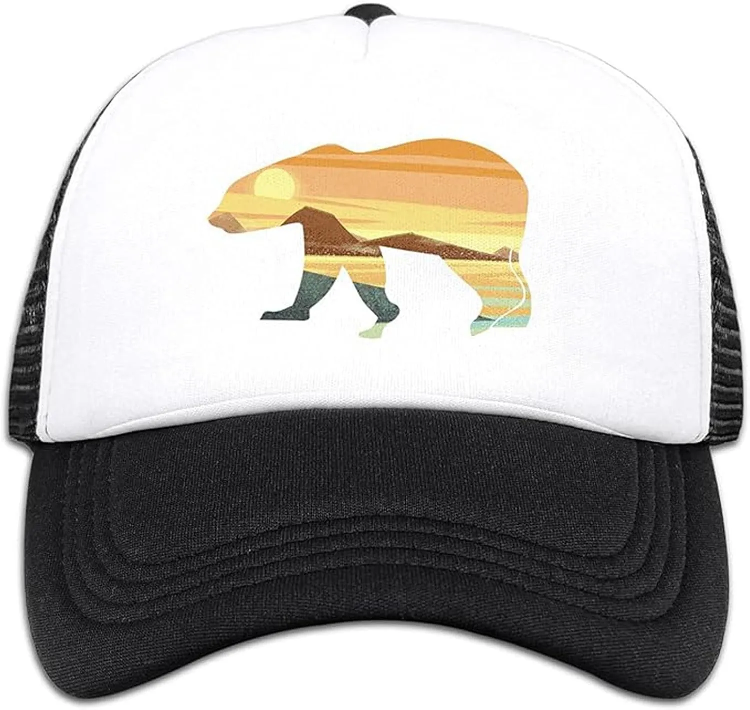 Lightweight Sun Hat for Kid Boys,Mesh Toddler Baseball Cap for Kid Girls,Black Toddler Boys Snapback Hats for Ages 4-8