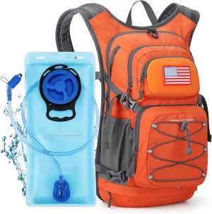 Maelstrom Hydration Backpack, Hiking Backpack with 2L Water Bladder, Running Hydration Vest for Cycling Hiking Rave for Men Women