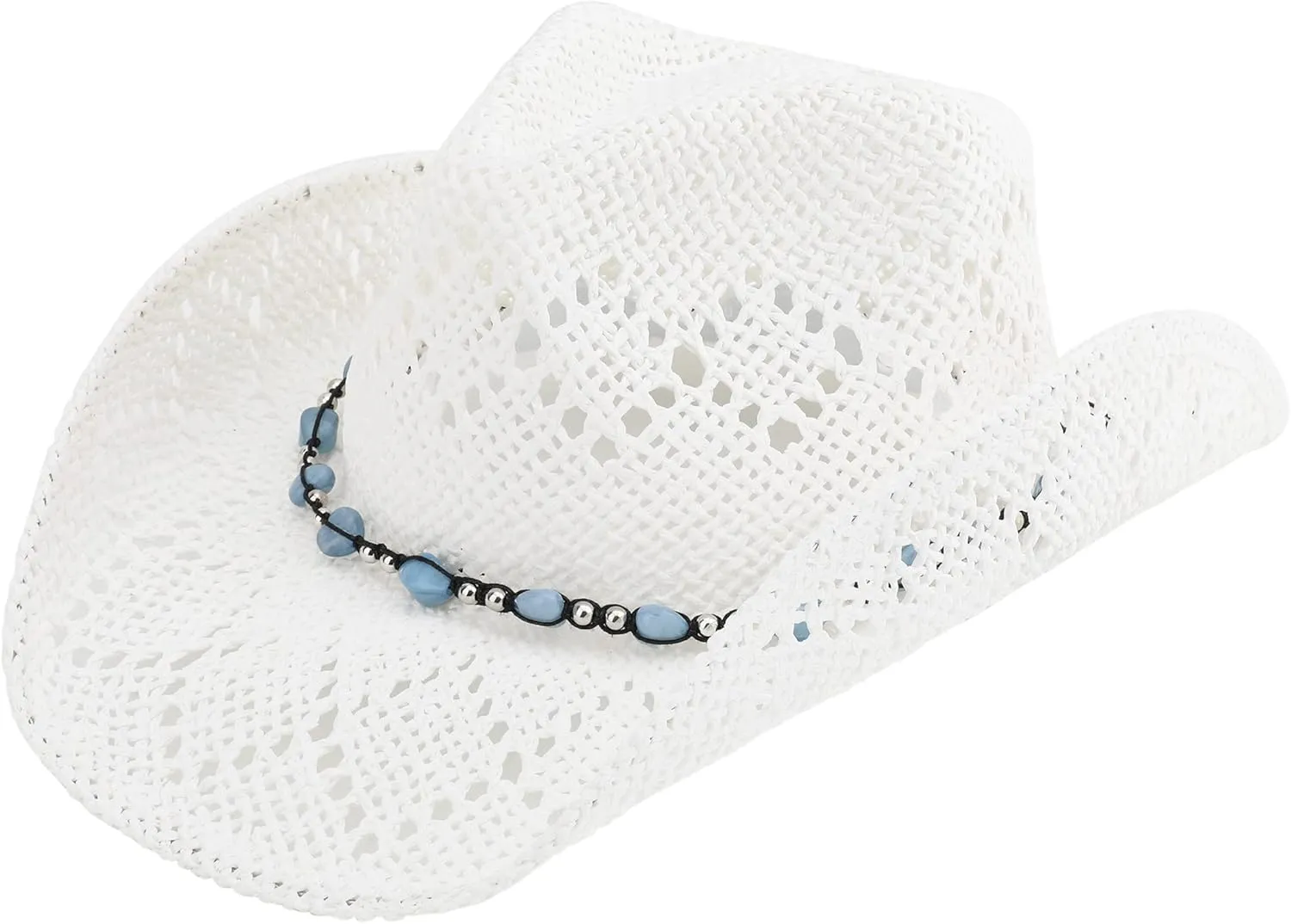 Men Women Cowgirl Straw Western Cowboy Hat