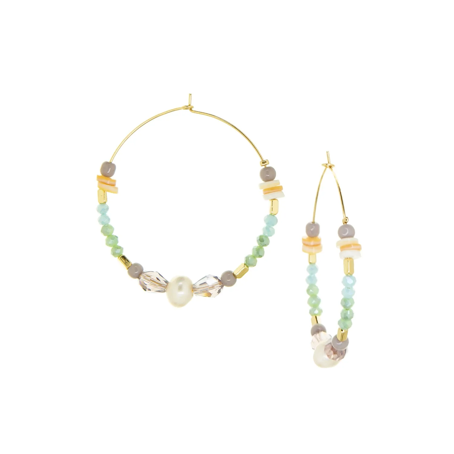 mixed bead hoop