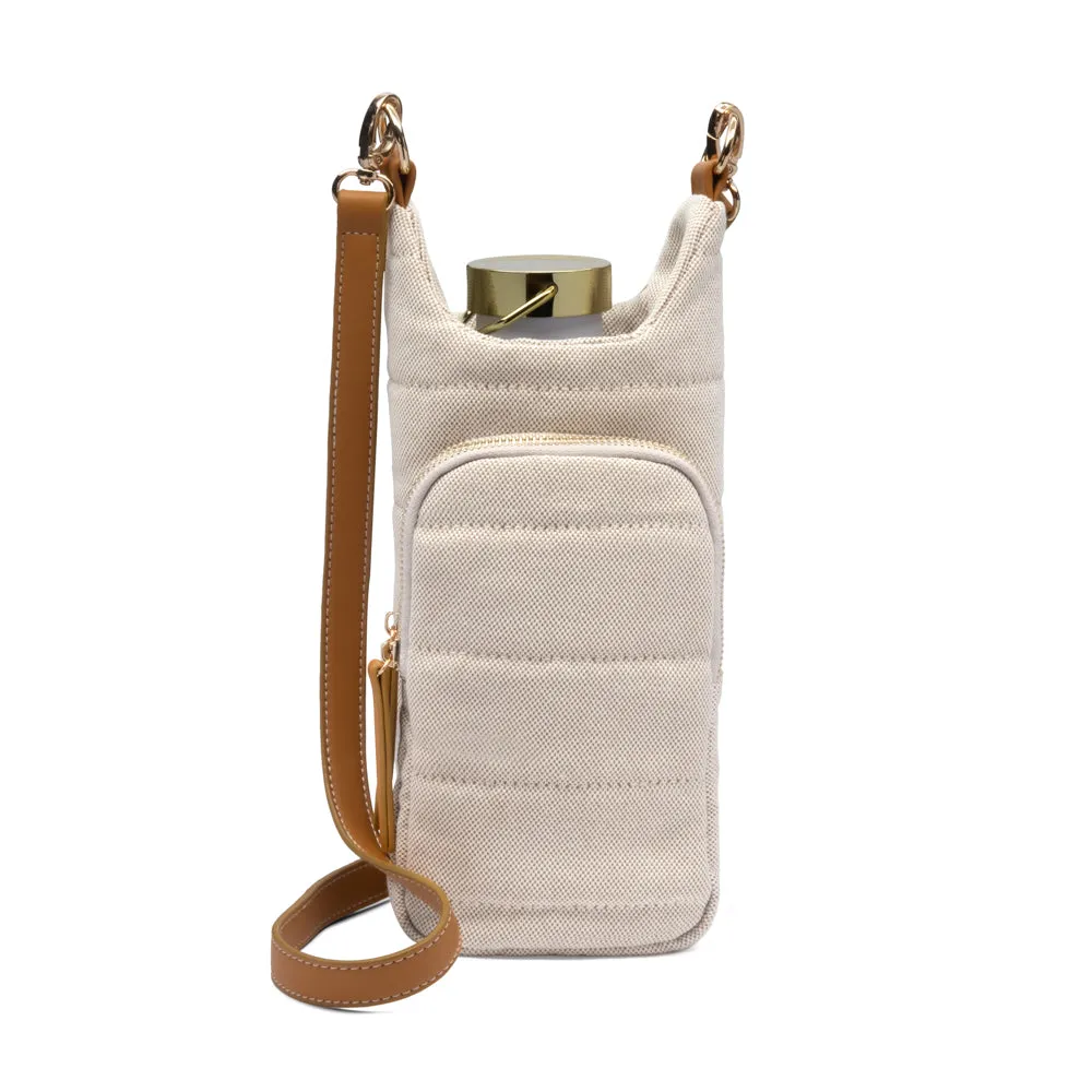 Oatmeal Canvas HydroBag® with Vegan Leather Strap