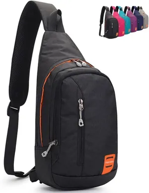 Peicees Small Sling Backpack Waterproof Unisex Shoulder Bag Chest Crossbody Daypack