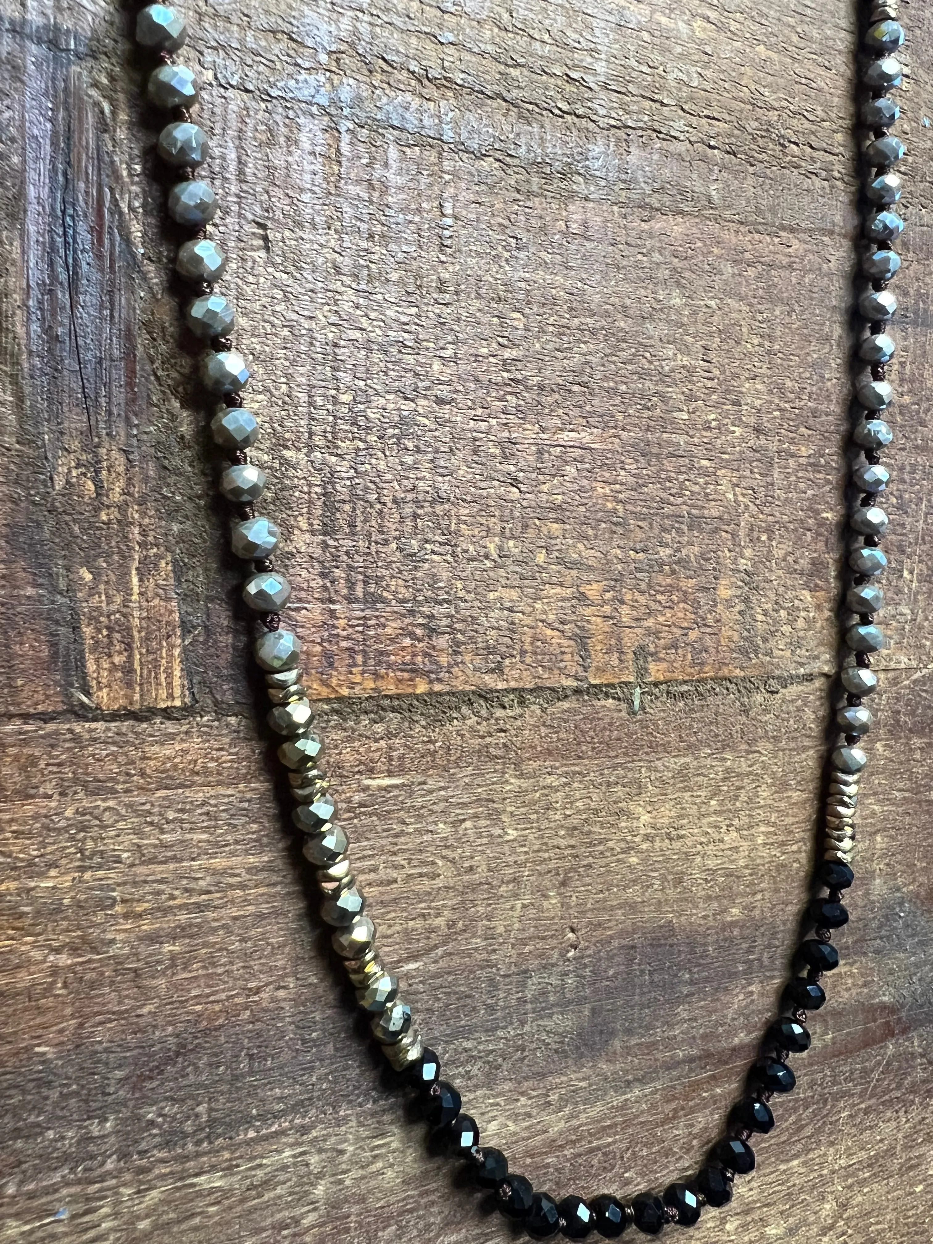 Pink Panache Mixed Metals Bead Strand
