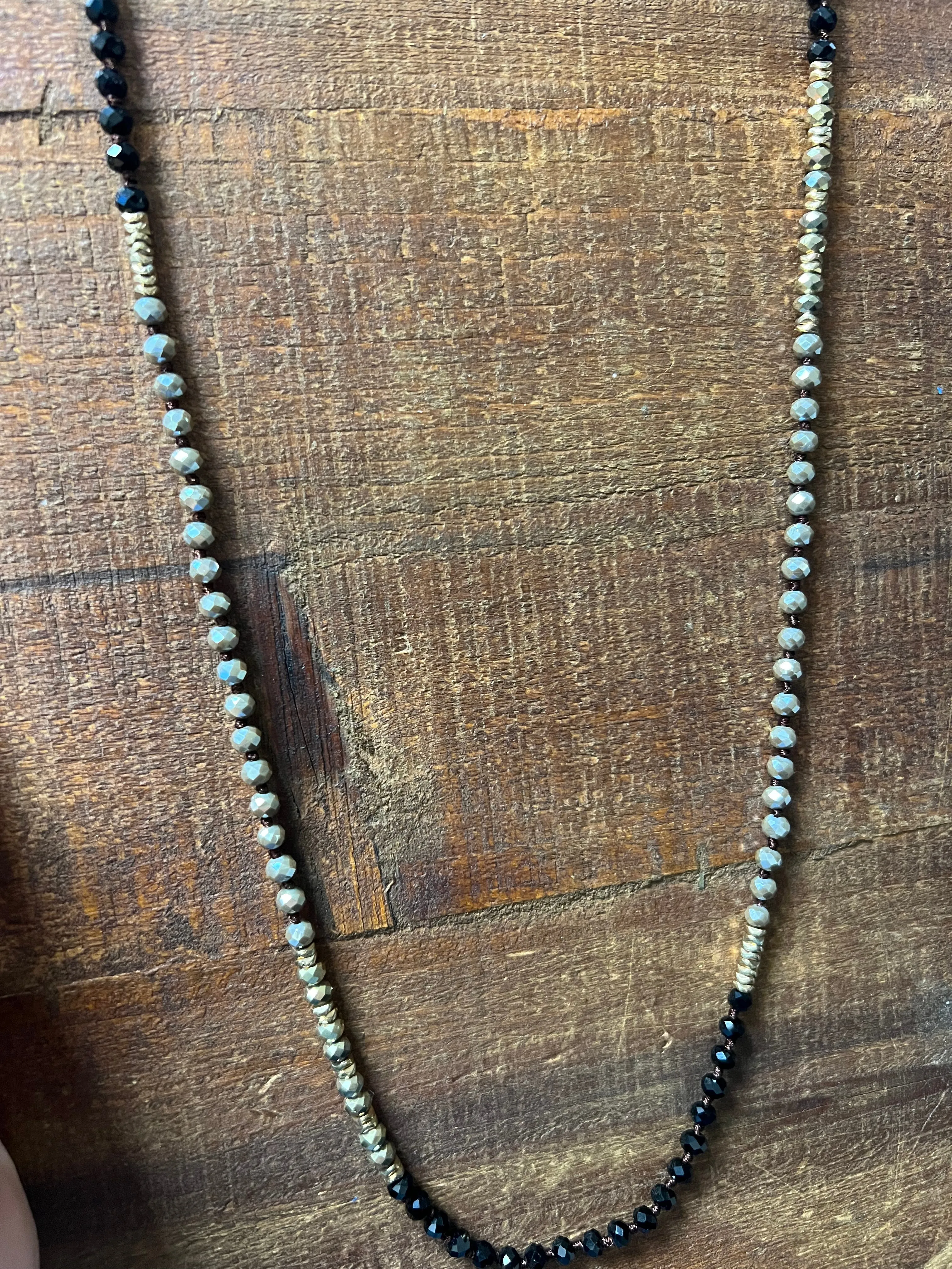 Pink Panache Mixed Metals Bead Strand