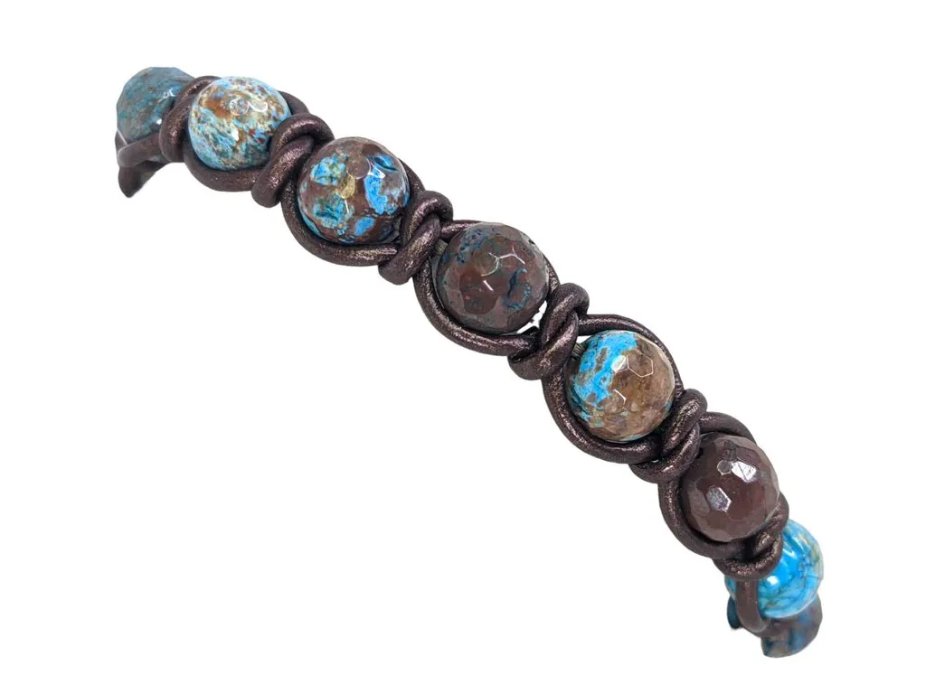 R Beaded Woven Bracelet