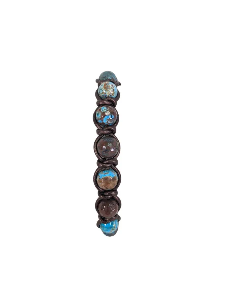 R Beaded Woven Bracelet
