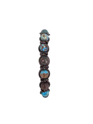 R Beaded Woven Bracelet