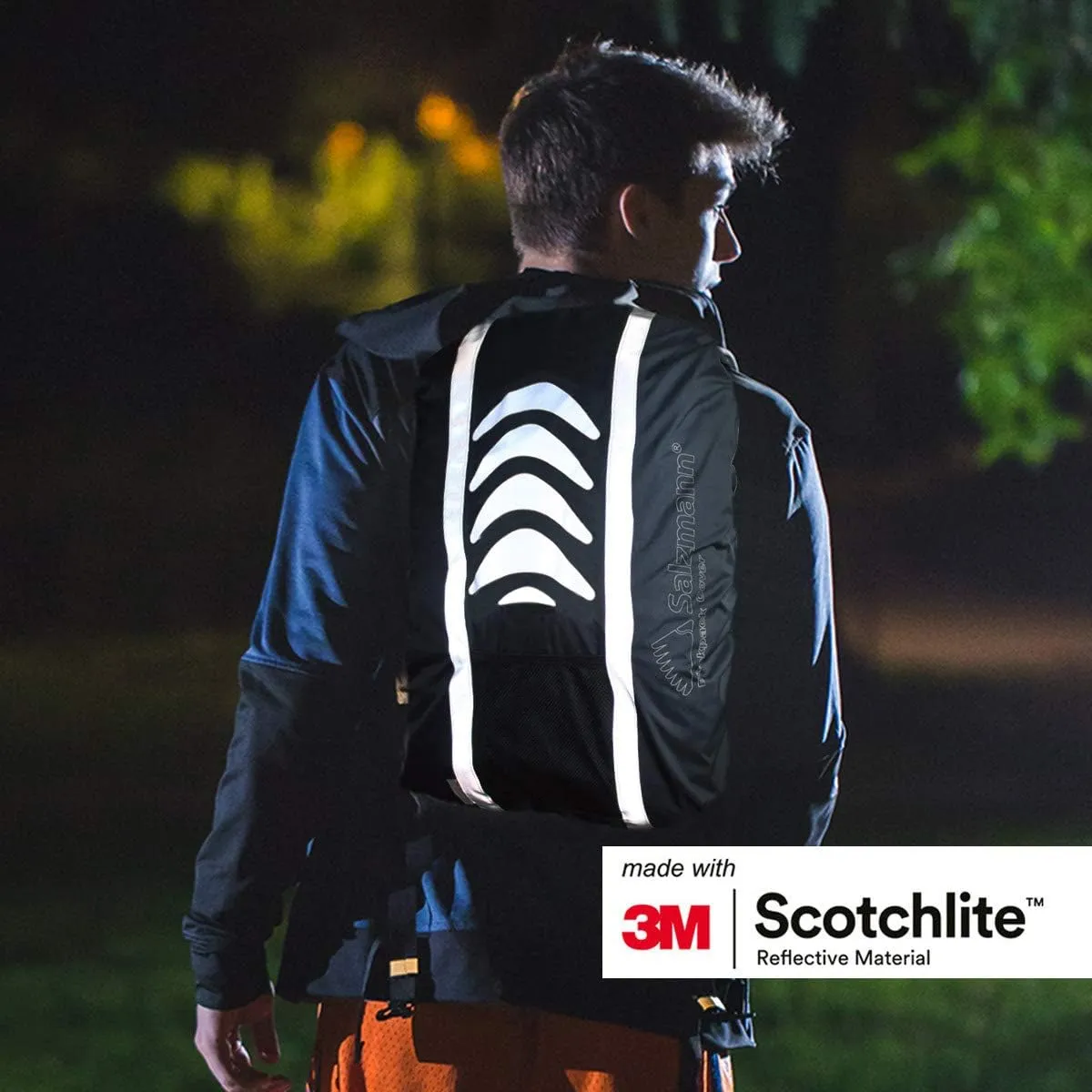 Salzmann Reflective Backpack Cover | High Visibility, Waterproof & Weatherproof | Ideal for Cycling, Running & Hiking