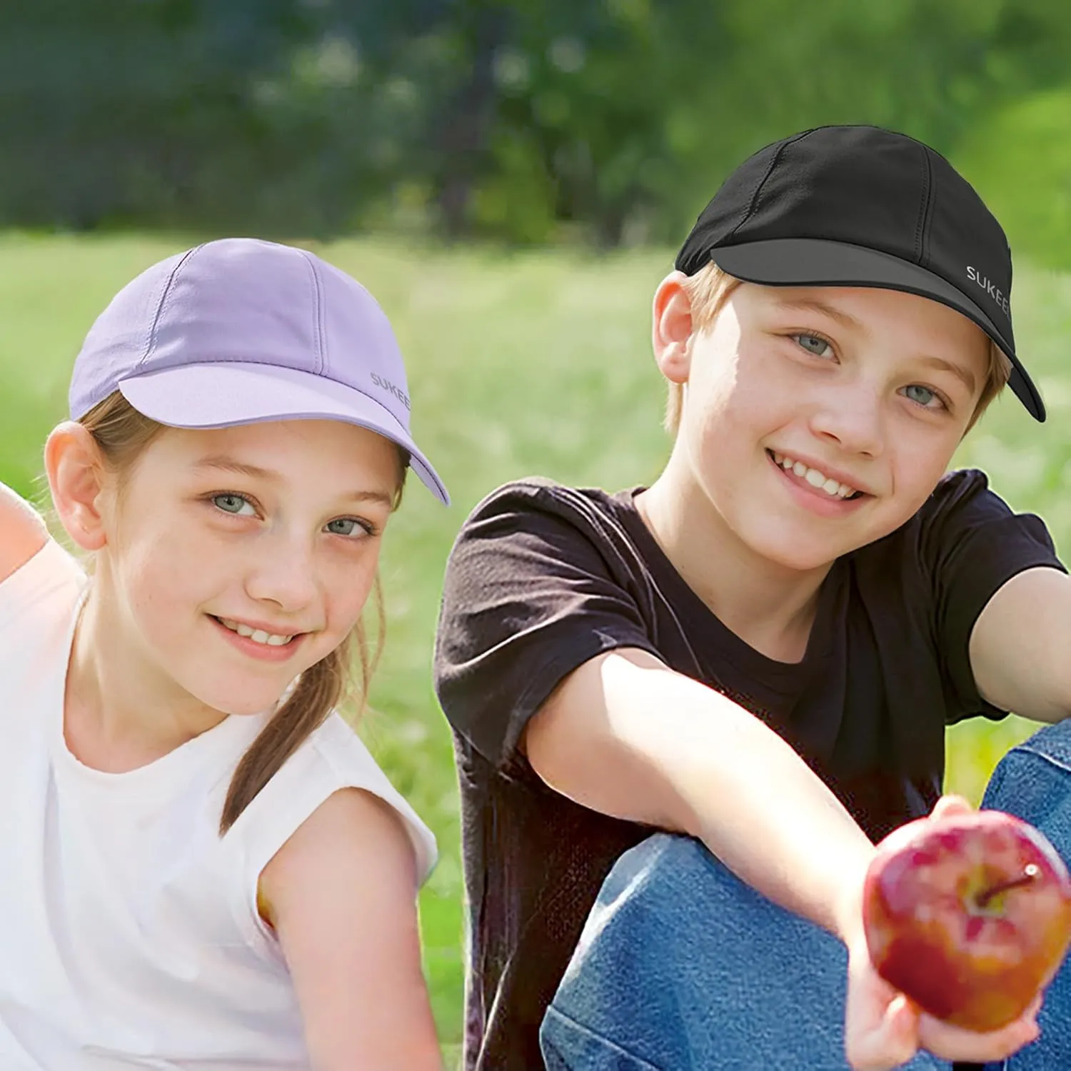 Sukeen Kids Sun Hats for Girls Boys Quick Drying Baseball Cap Lightweight Sun Protection Hat for Outdoor Activity