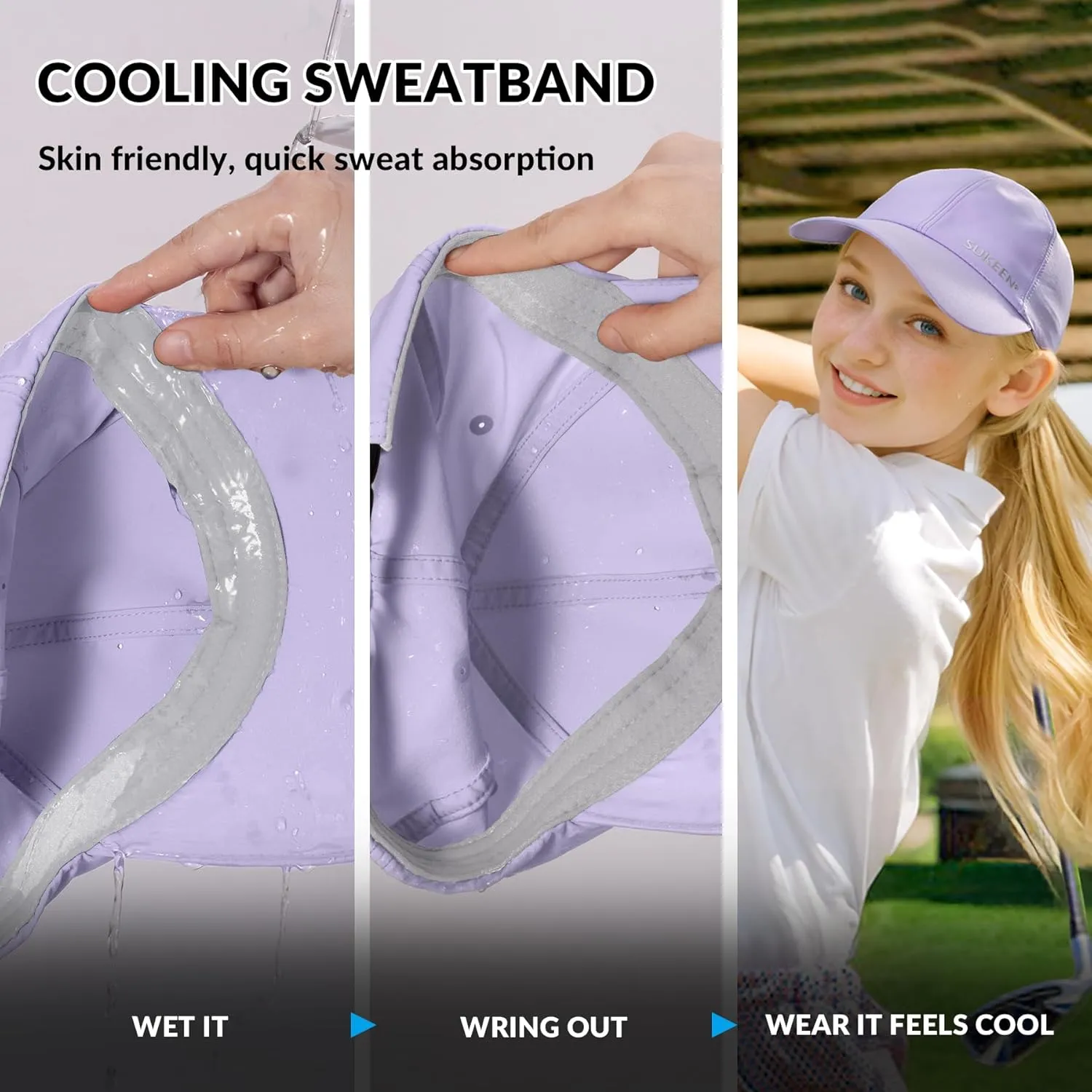 Sukeen Kids Sun Hats for Girls Boys Quick Drying Baseball Cap Lightweight Sun Protection Hat for Outdoor Activity