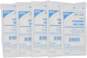 Trauma Pads, 5" x 9" COMBINE ABD (PACK OF 5)