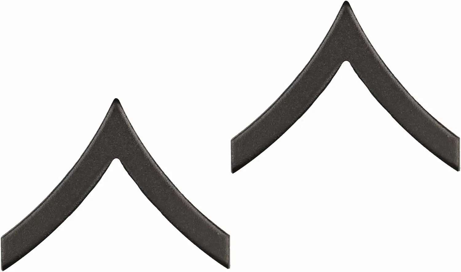 US Army Black Metal Subdued Pin-On Rank