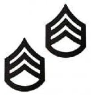 US Army Black Metal Subdued Pin-On Rank
