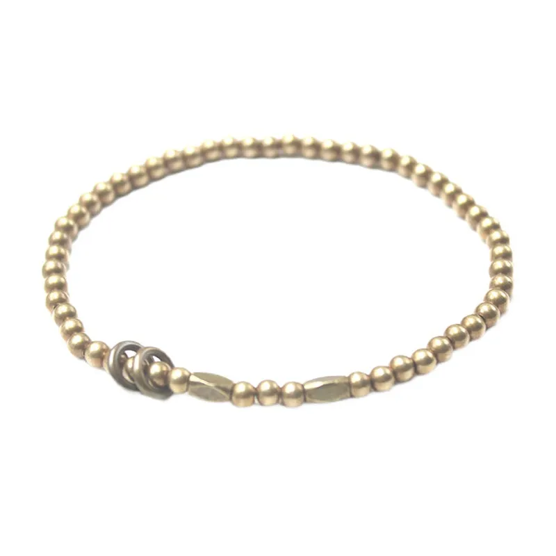 Vintage Brass Bead Bracelet