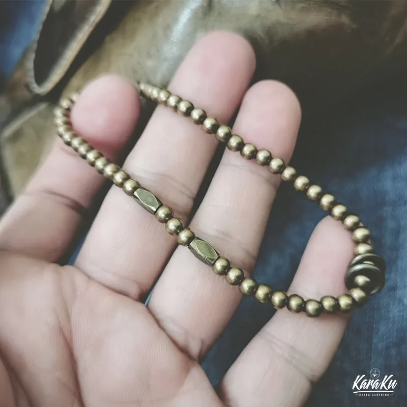 Vintage Brass Bead Bracelet