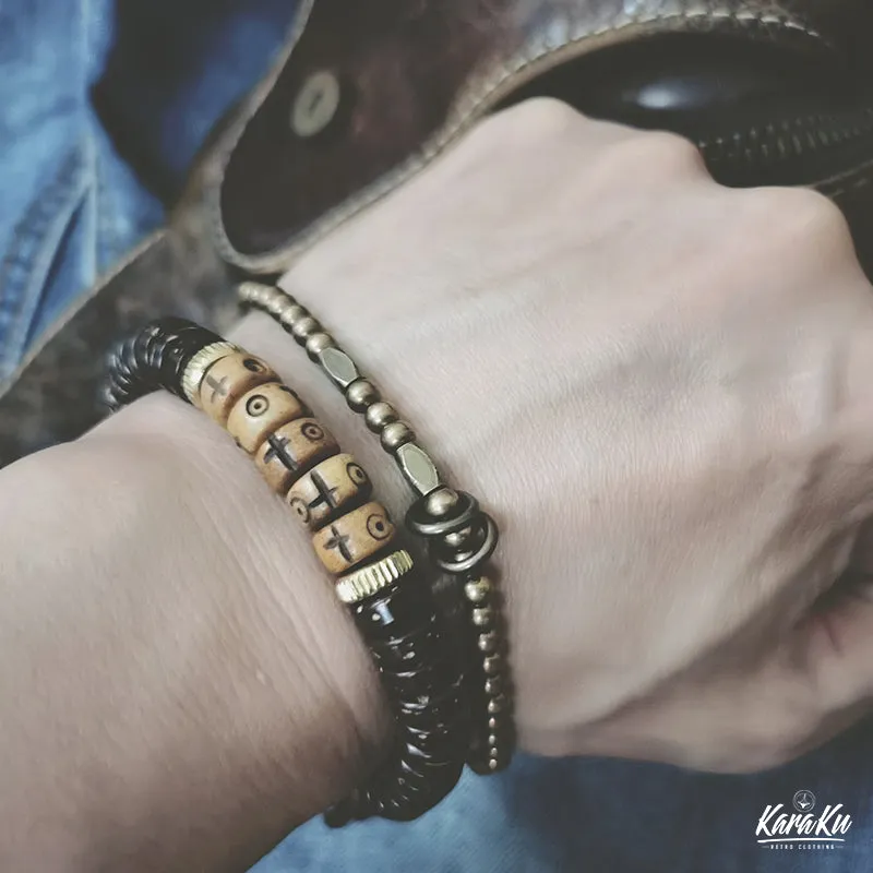 Vintage Brass Bead Bracelet