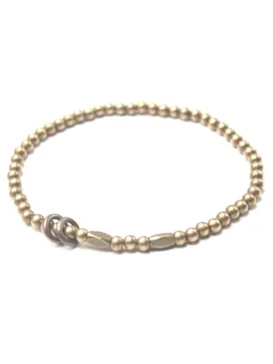 Vintage Brass Bead Bracelet