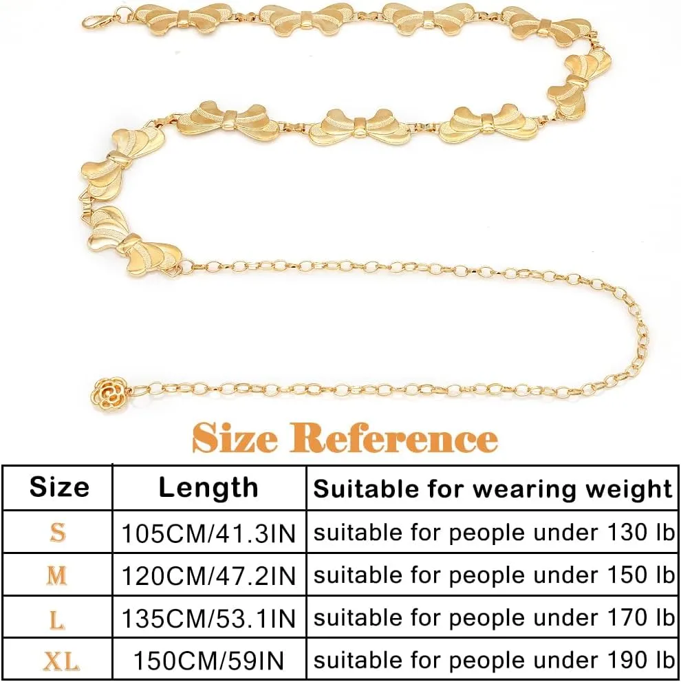 Waist Chain Belts Women Girls Metal Belly Link Adjustable Waist Belt for Jeans and Dress