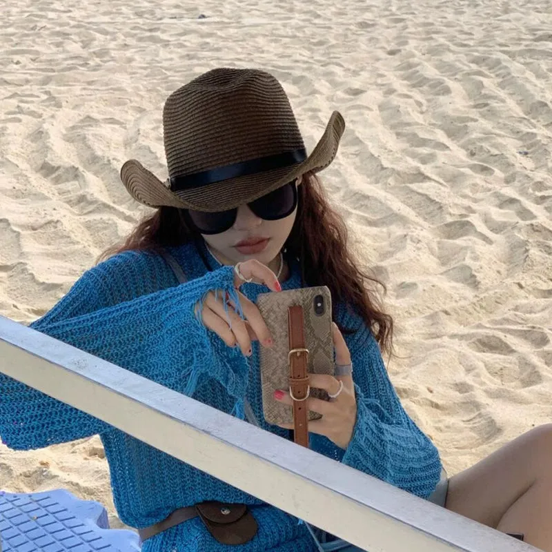 Western Straw Sun Cowboy Hat